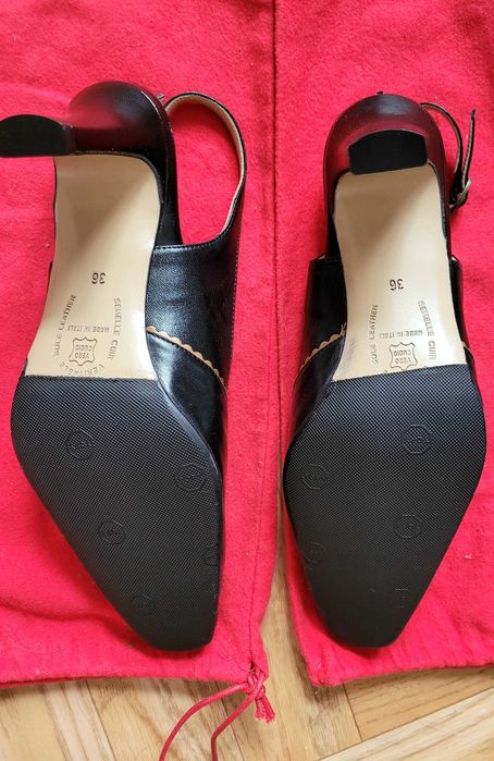 Pantofi negri piele fabricati in Italia