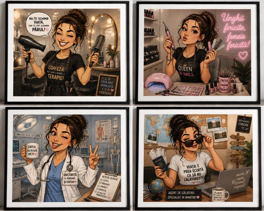 Tablouri Caricaturi la comandă făcute după placul tau ! Cadoul Perfect