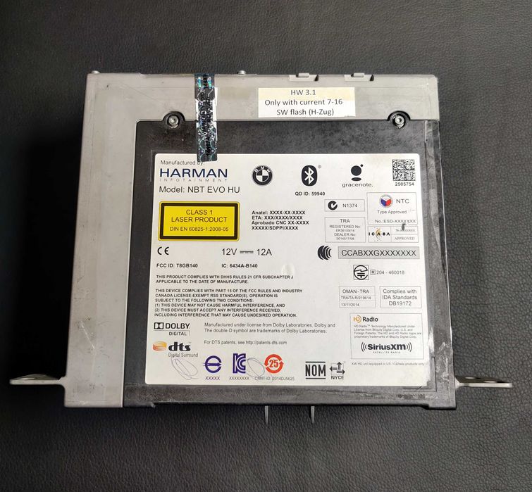 Navigatie BMW NBT EVO B209 HW 3.1 APIX 2, FM, GPS, 4GB - G Series