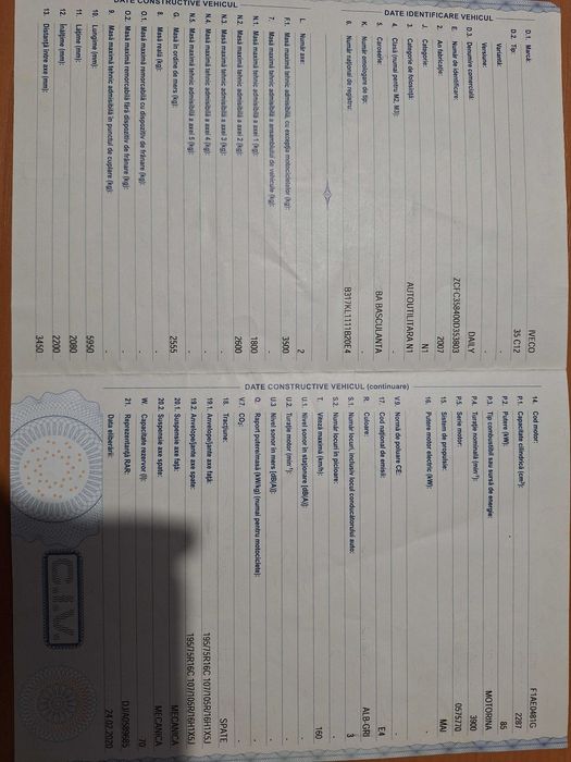 Camioneta IVECO Basculabila