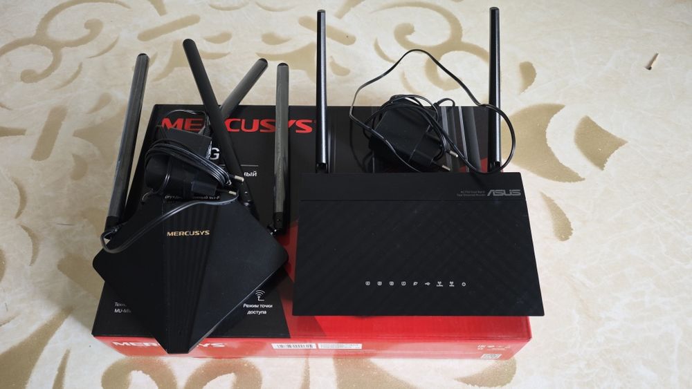 2та вайфай роутерлар сотилади меркусус ва асус