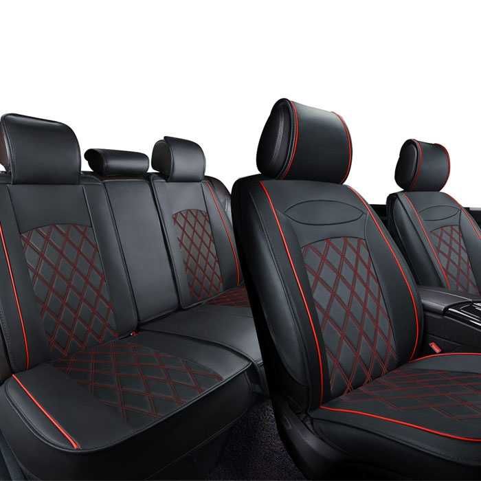 Тапицерия за МПС - 5 части Черно/Червено