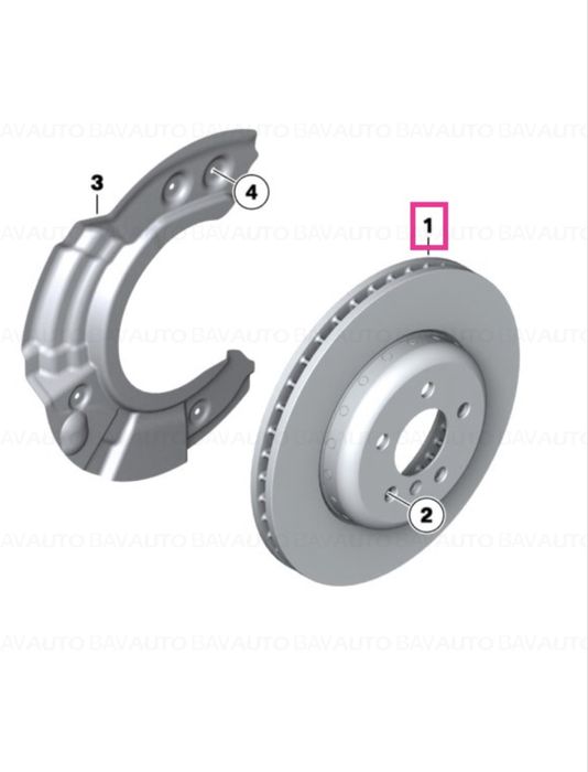 Vănd disc frana ventilat BMW punte fata - stanga sau dreapta, Ø312mm Cod OE 34118848417