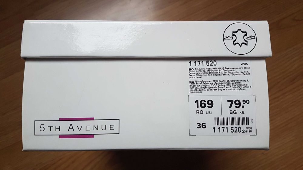 Pantofi Deichmann, 5th Avenue, marimea 36, toc 10 cm
