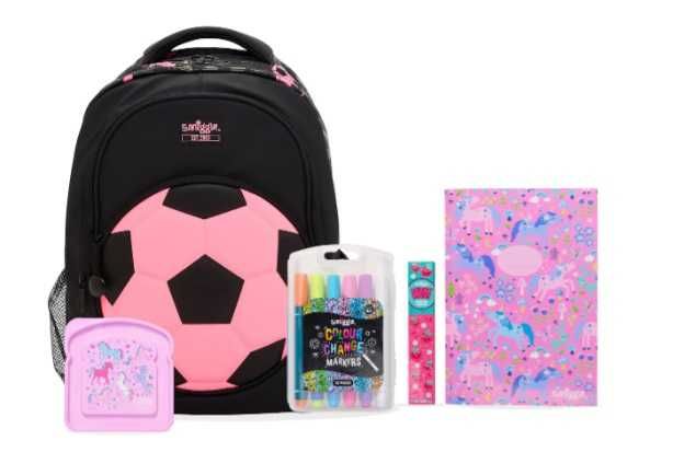 Ученическа раница Smiggle с аксесоари Еднорог Динозавър Топка