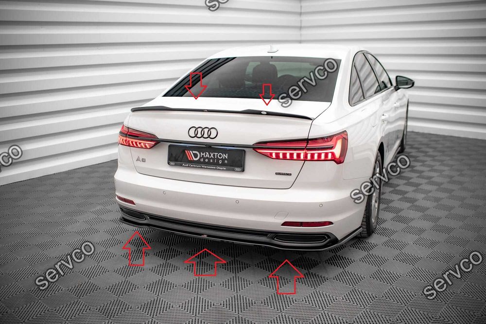 Pachet Set Splitter Exterior Lip Prelungiri Body kit tuning Audi A6 Sedan C8 2018-2023 v11 - Maxton Design