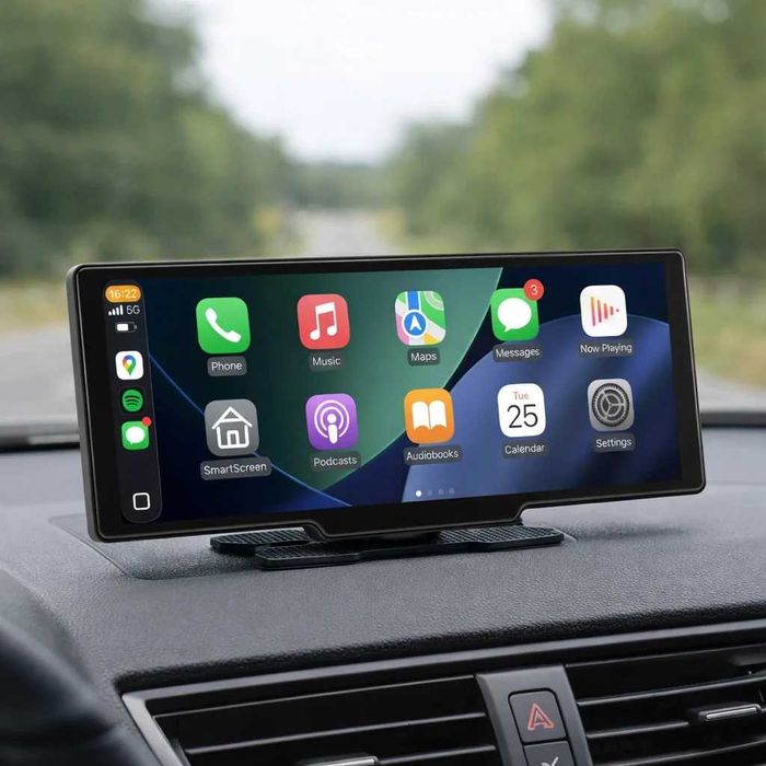 Мултимедия Android CarPlay, iOS Auto, MP5 Плеър H105V 10.26 инча, Безжичен смарт екран, Bluetooth