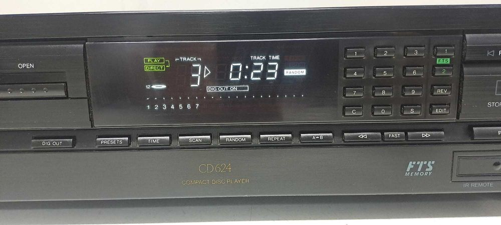 Philips CD624 Vintage CD Player – Bitstream Conversion – Mecanica CDM-4 – Defect Sertar