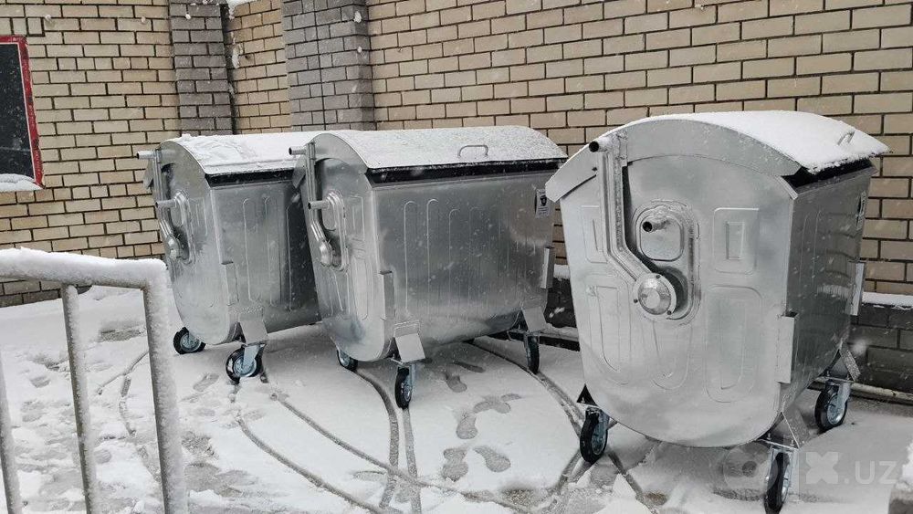 Оцинкованный мусорный бак 1100 л