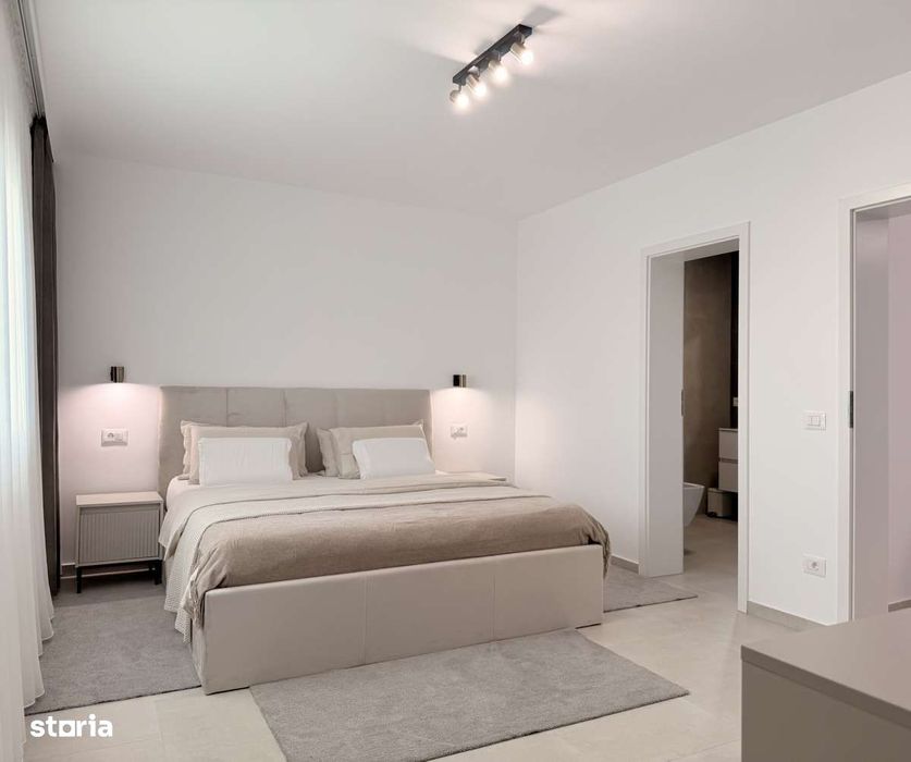 Penthouse de lux 160 mp mobilat de închiriat bloc nou Ipotești,Suceava