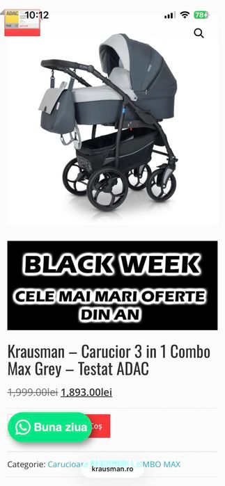 Vand carucior Krausmann 3 in 1