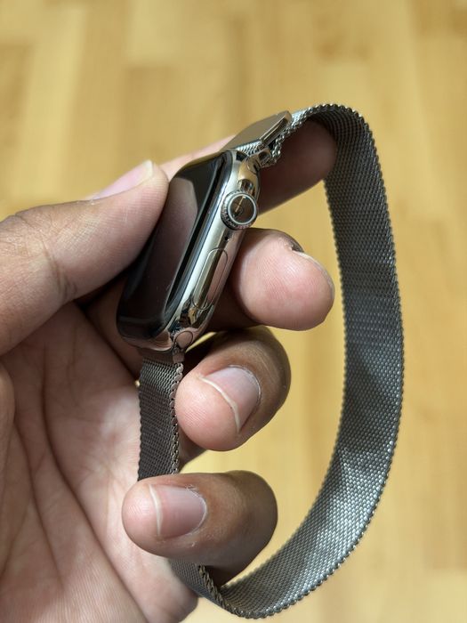 Apple watch 10 42мм titanium Milanese 100%