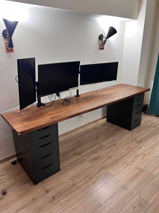 Birou work from home / gaming Ikea ALEX Ikea KARLBY