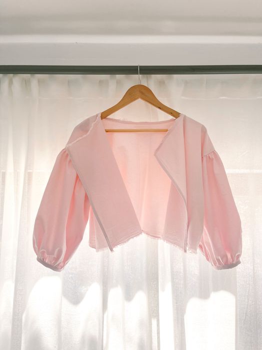 Jacheta unicat din pânză topita în stil ie oversized