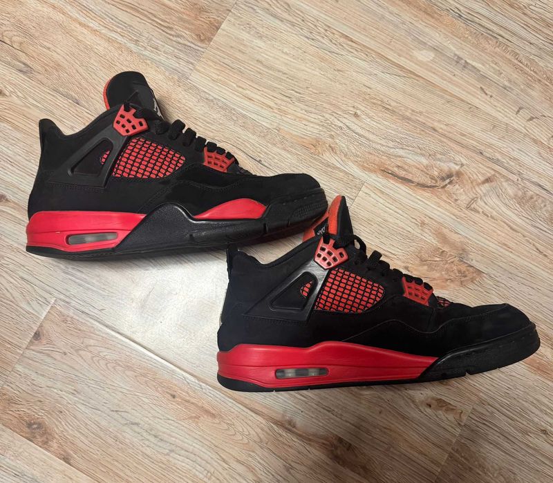 Adidasi Air Jordan 4 Retro Red Thunder MARIME 42