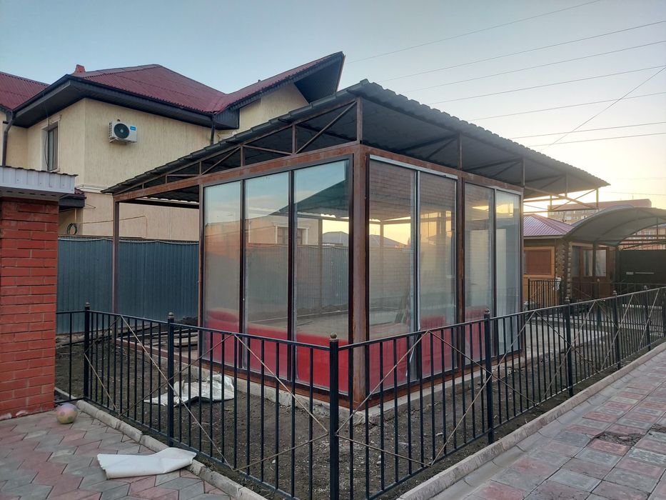 Беседка из металлокаркаса