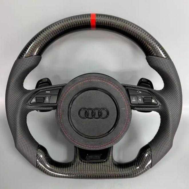 Audi S-Line спортен волан – A3, A4, A5, Q3, Q5 (2016–2023) – Carbon