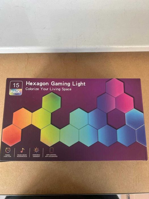 Set 10 sau 15 Panouri LED RGBIC Smart, Aplicatie, Sincronizare Muzica