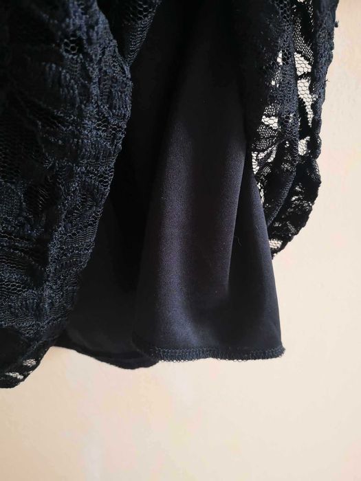 Нова черна дантелена рокля с етикет