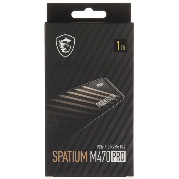 - Твердотельный накопитель SSD M.2 1TB MSI SPATIUM M470 PRO NVMe PCIe