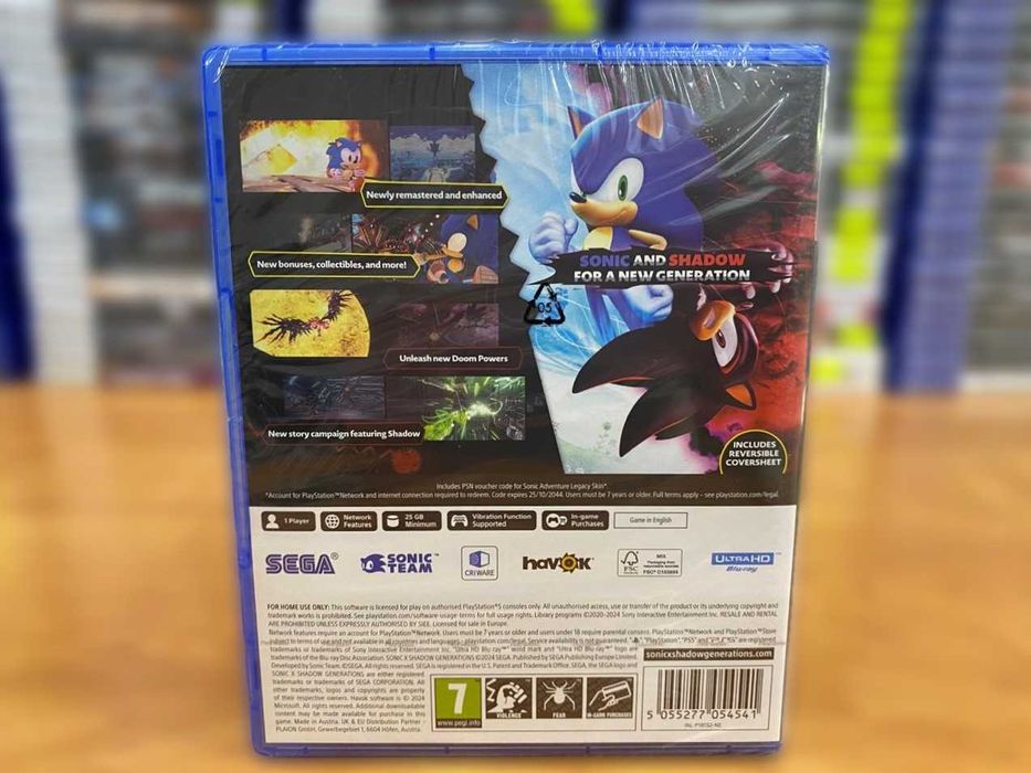 Новый** Sonic X Shadow Generations Day One Edition PS5/ Соник Пс5