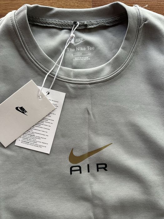 Мъжки,памучен,къс комплект Nike в сиво със златно лого