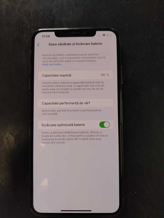 iPhone XS Max – 64GB, Gold, Baterie 86% – Funcțional 100%