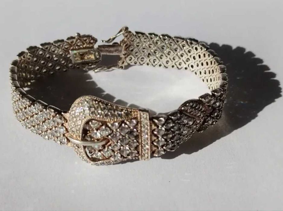 Argint masiv si cristale, imperiala Bratara tip curea