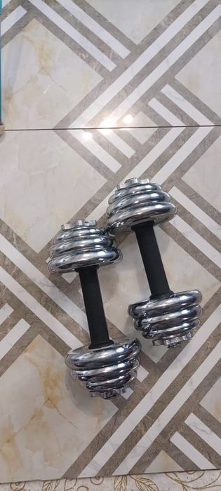 Гантели 15кг хромированные