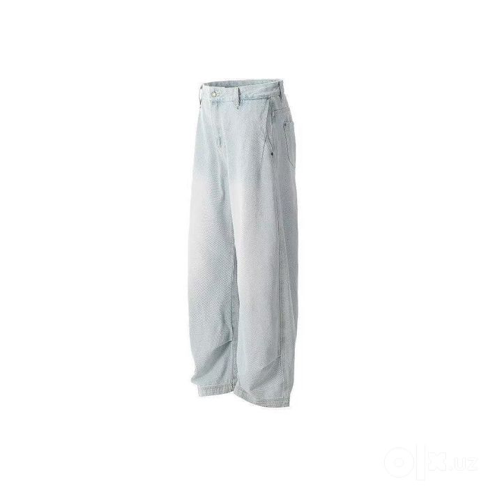 Широкие Baggy Jeans Premium — Светло-голубые трендовые джинсы 2026
