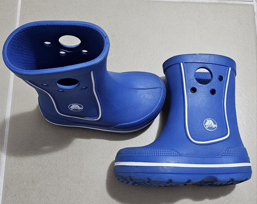 Cizme Crocs albastru & roz