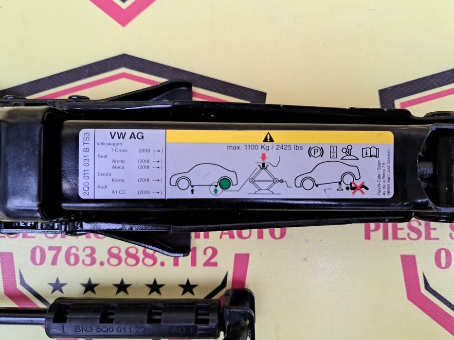 Cric auto original Vw T-cross Skoda Karoq Seat Arona Ateca Audi A 1 CC
