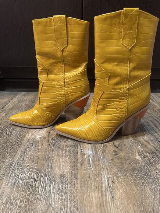 Ботильоны, кожаные, остроносые челси, размер 38