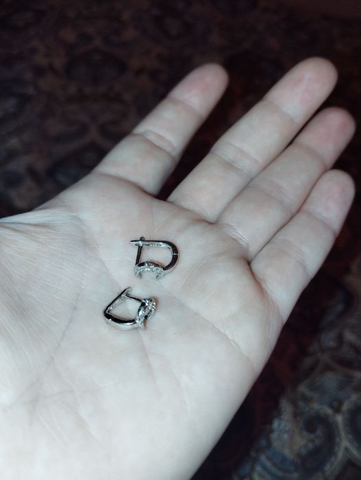Серьги серебряные детские