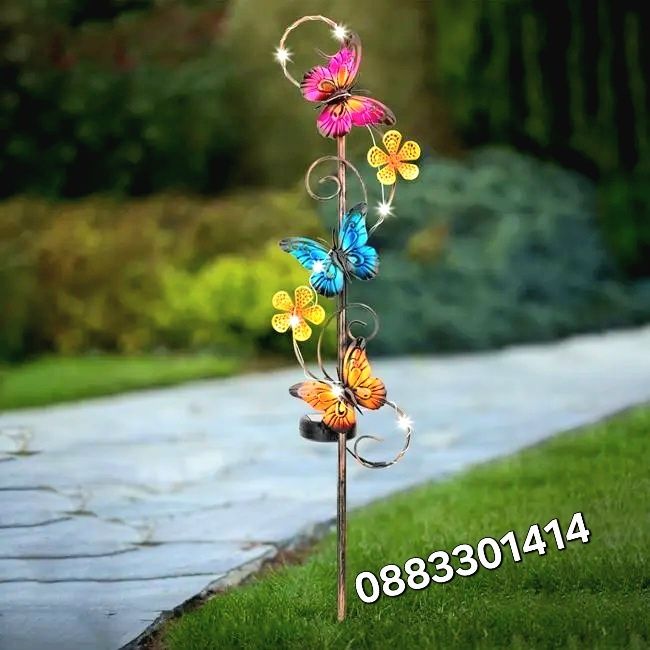 Соларен стик Светещи пеперуди LED Градинска декорация