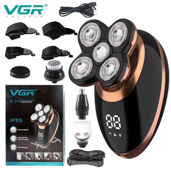 5в1 Безжична самобръсначка VGR 316 система против прищипване