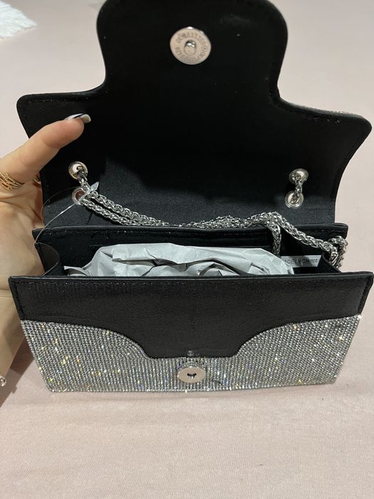 Geanta plic argintie