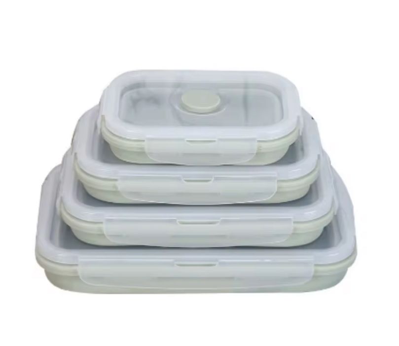 4 бр. Силиконови сгъваеми контейнери за съхранение на храна