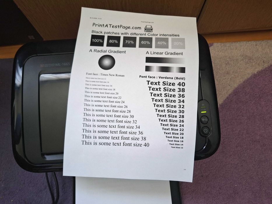 Imprimanta Samsung ML- 1665 monochrome laser printer toner nou 1500