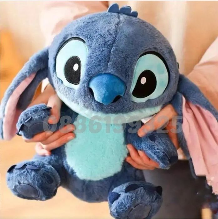 Голяма плюшена играчка Стич, 55см, Пухкав плюшен Стич Lilo Stitch плюш