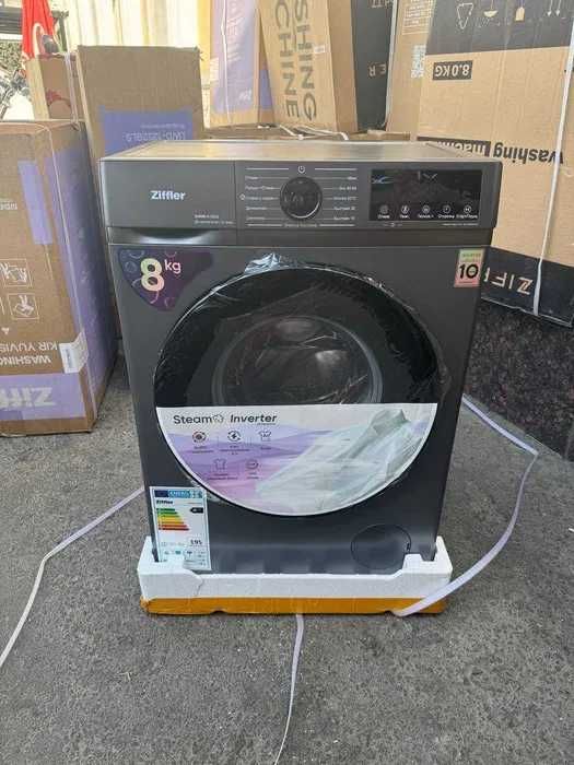 Стиральная машина 6 кг Inverter стирка с паром стальной цвет +доставка