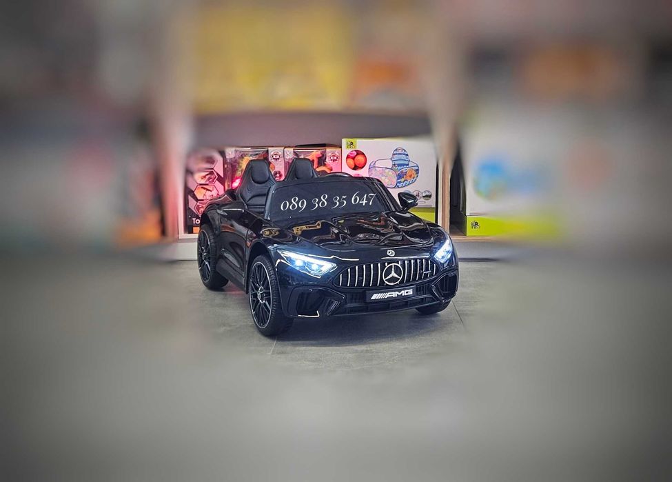 ТОП ЦЕНА!НОВО!Акумулаторна кола Mercedes SL63 AMG с 12V,меки гуми,BT