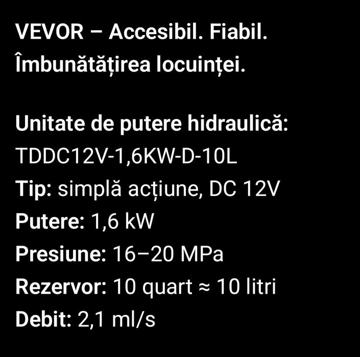 Vând pompă basculare 5 tone nouă