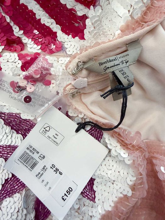 НОВА Рокля Туника RIVER ISLAND Лятна Коктейлна Ежедневна S/M