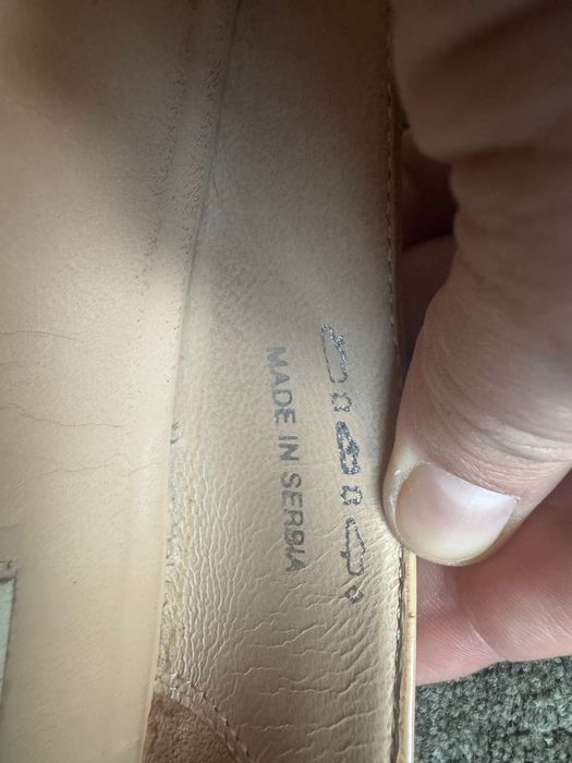 Balerini Kiomi, bej, piele naturală lăcuită, mărimea 40