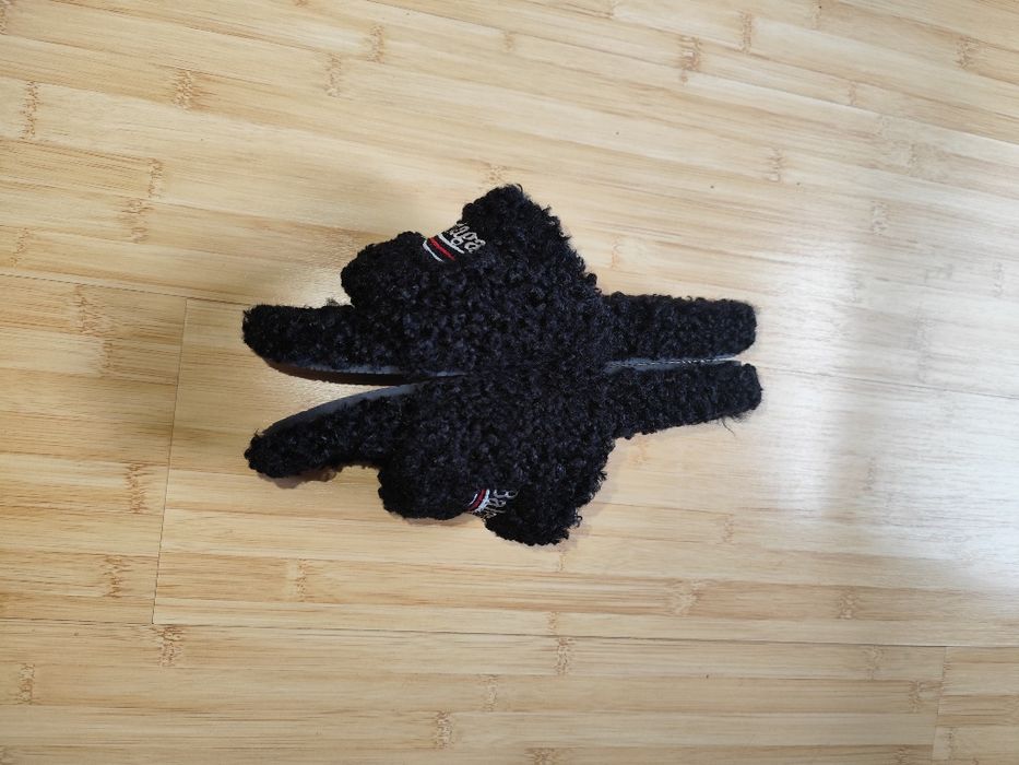 Papuci / Șlapi Balenciaga Furry Black - Mărimea 44 - Noi/Impecabili
