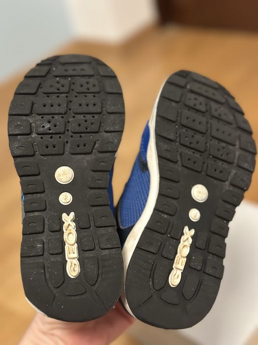 Sneakers Geox, piele ecologica si textil, velcro, 28 EU talpic 18.4 cm