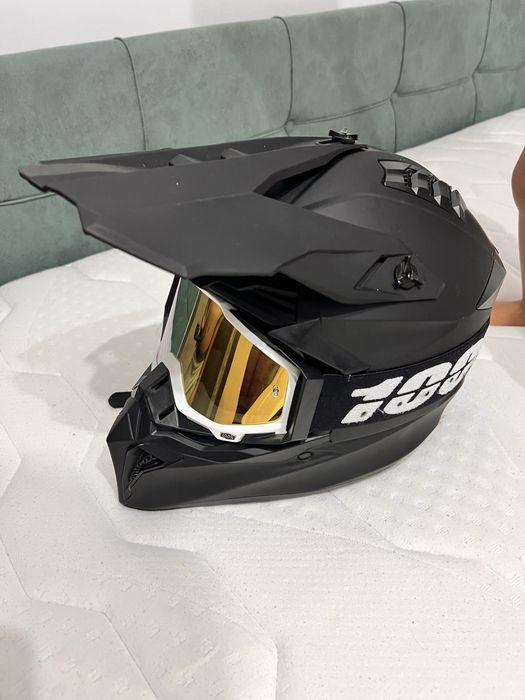 Casca enduro + ochelari