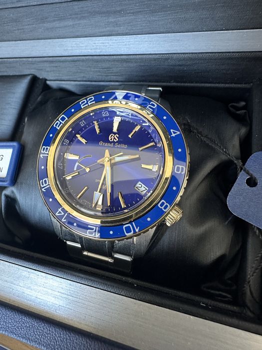 ceas Grand Seiko Spring Drive GMT aur/otel