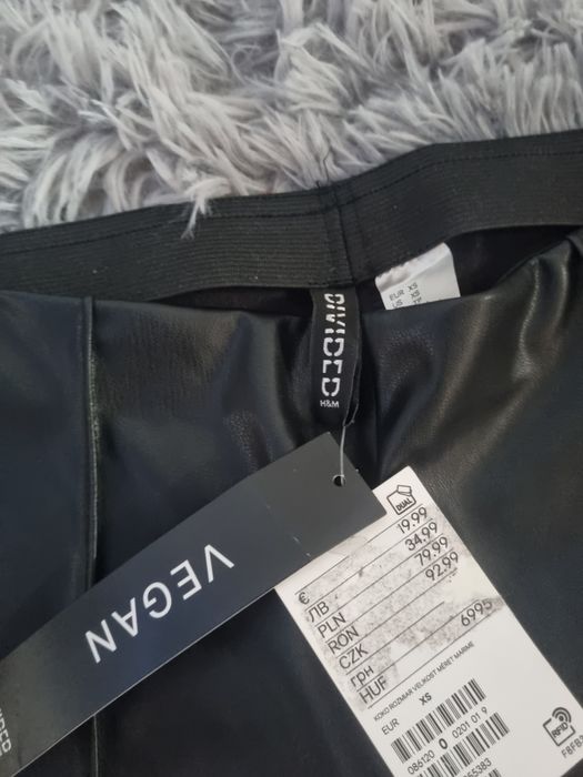 Pantaloni piele ecologica H&M XS
